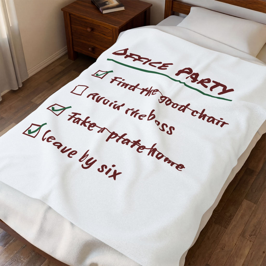 Funny Christmas Coworker Throw Blanket Take A Plate Home Leave By Six