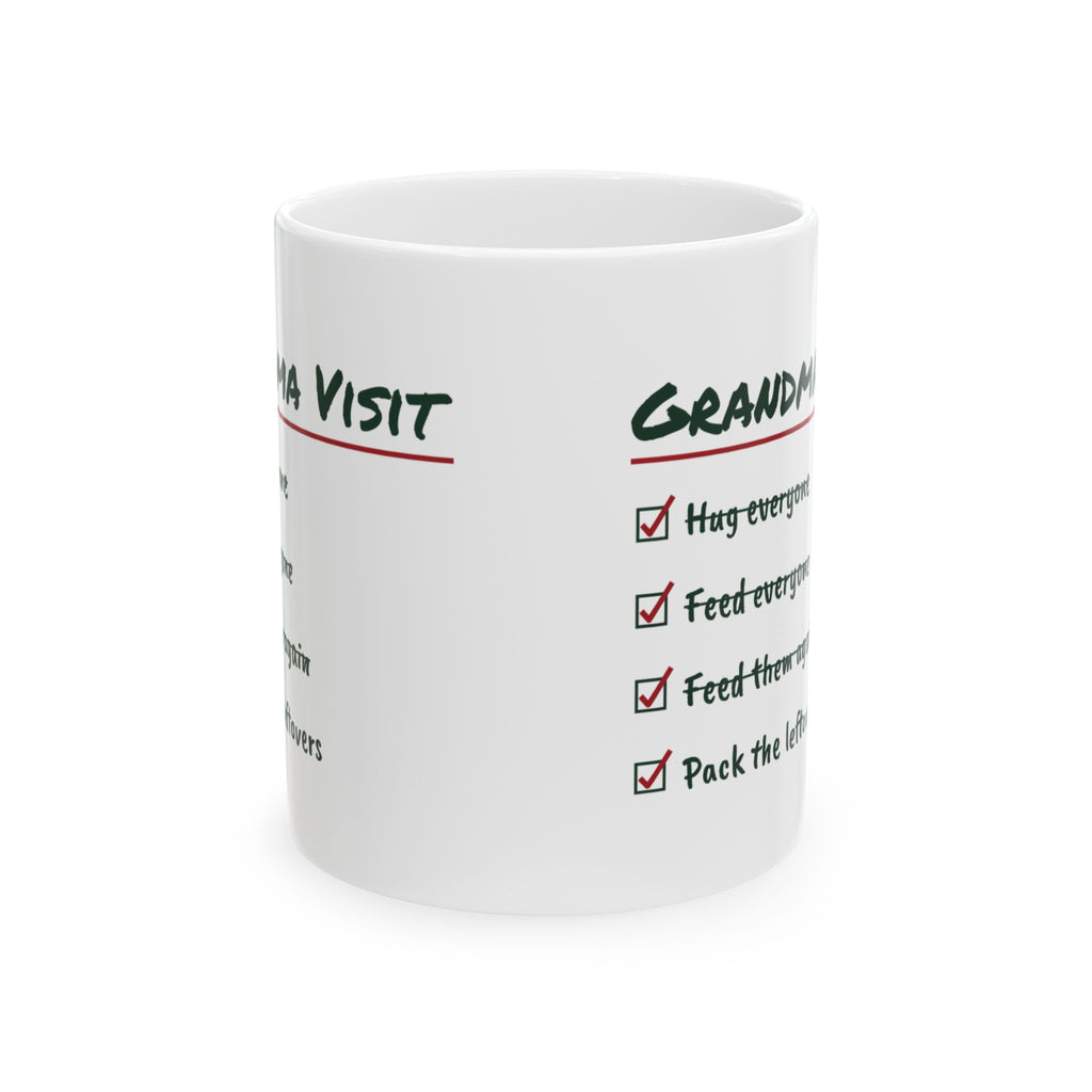Funny Christmas Coffee Mug Grandma Visit Pack The Leftovers For Grandma