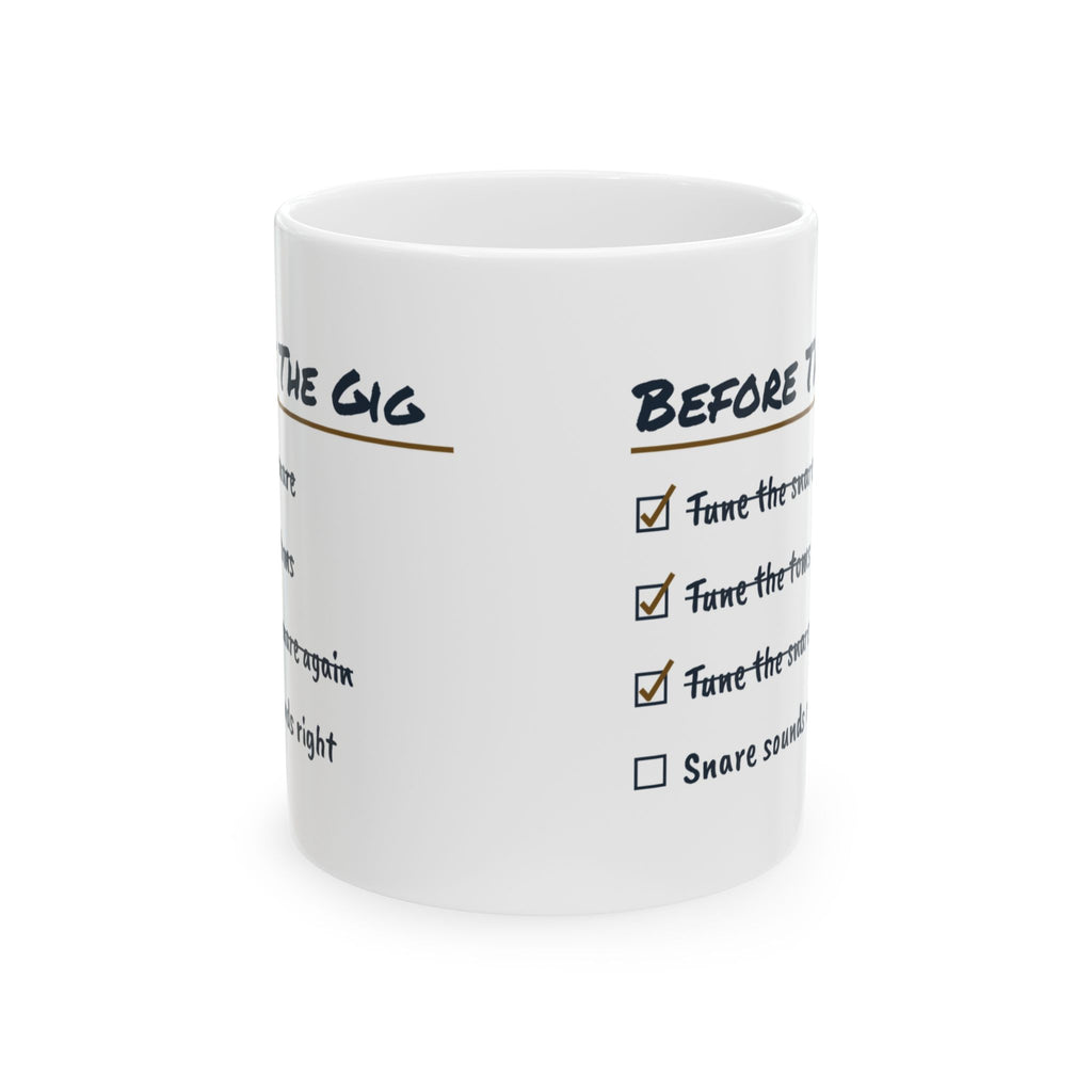 Funny Drummer Coffee Mug Tune The Snare Again Checklist