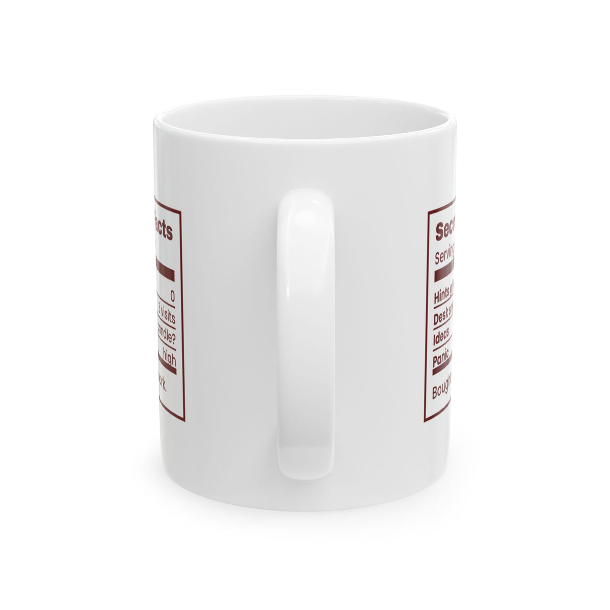 Funny Christmas Coworker Coffee Mug Secret Santa Facts Label