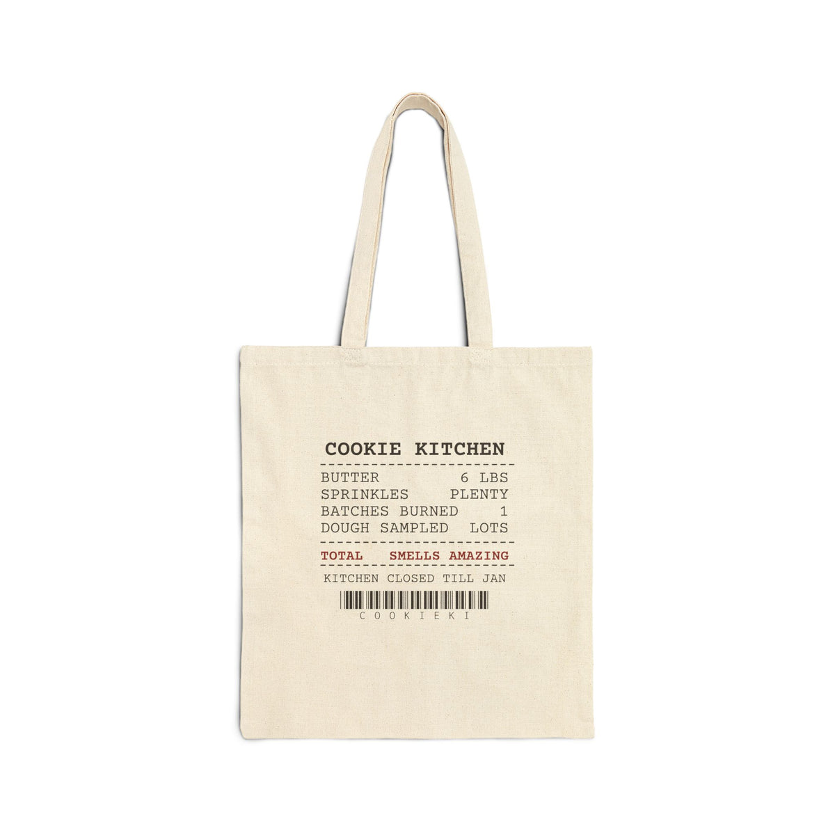 Funny Christmas Baking Tote Bag Cookie Kitchen Receipt