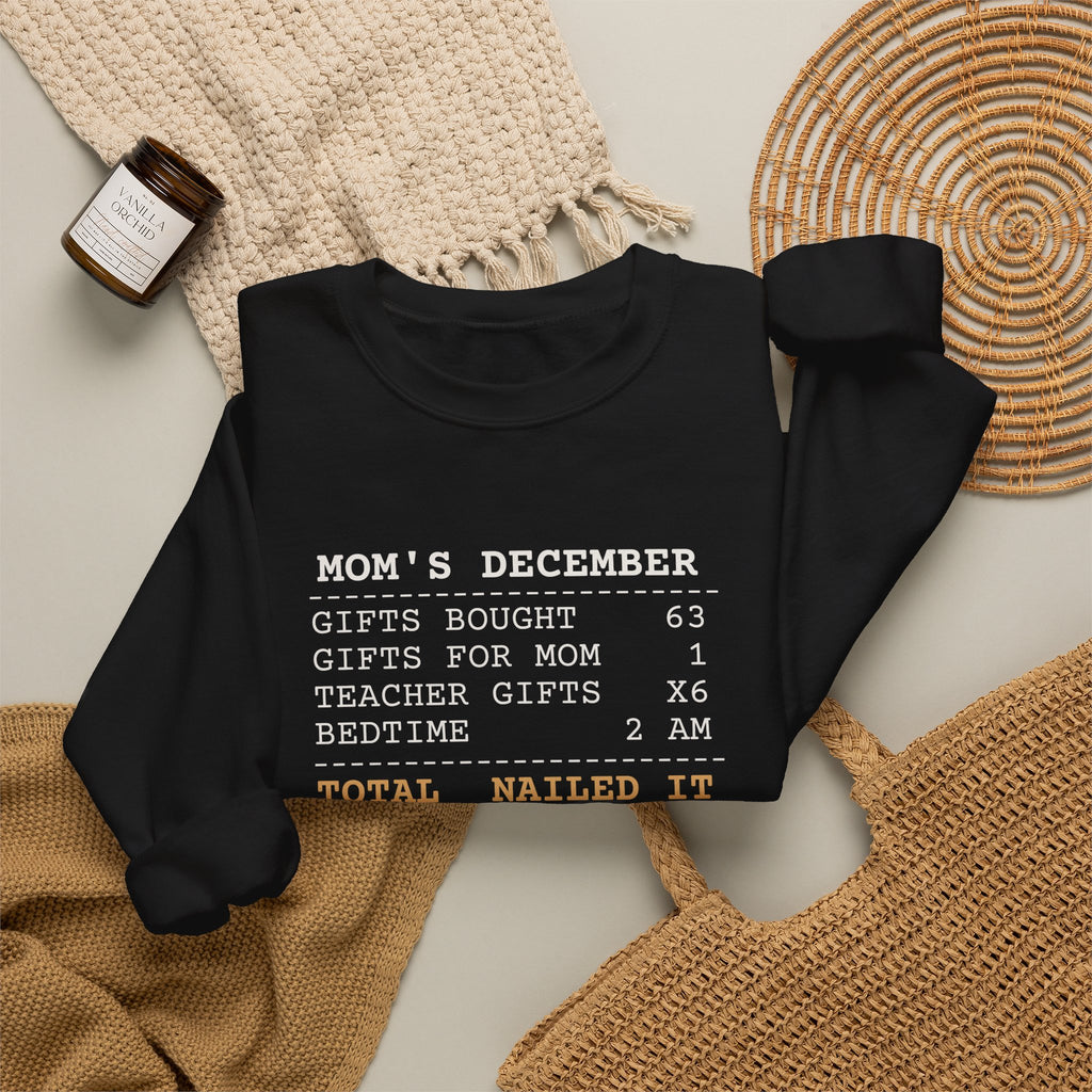Funny Christmas Mom Sweatshirt Gifts Bought 63 Receipt For Moms
