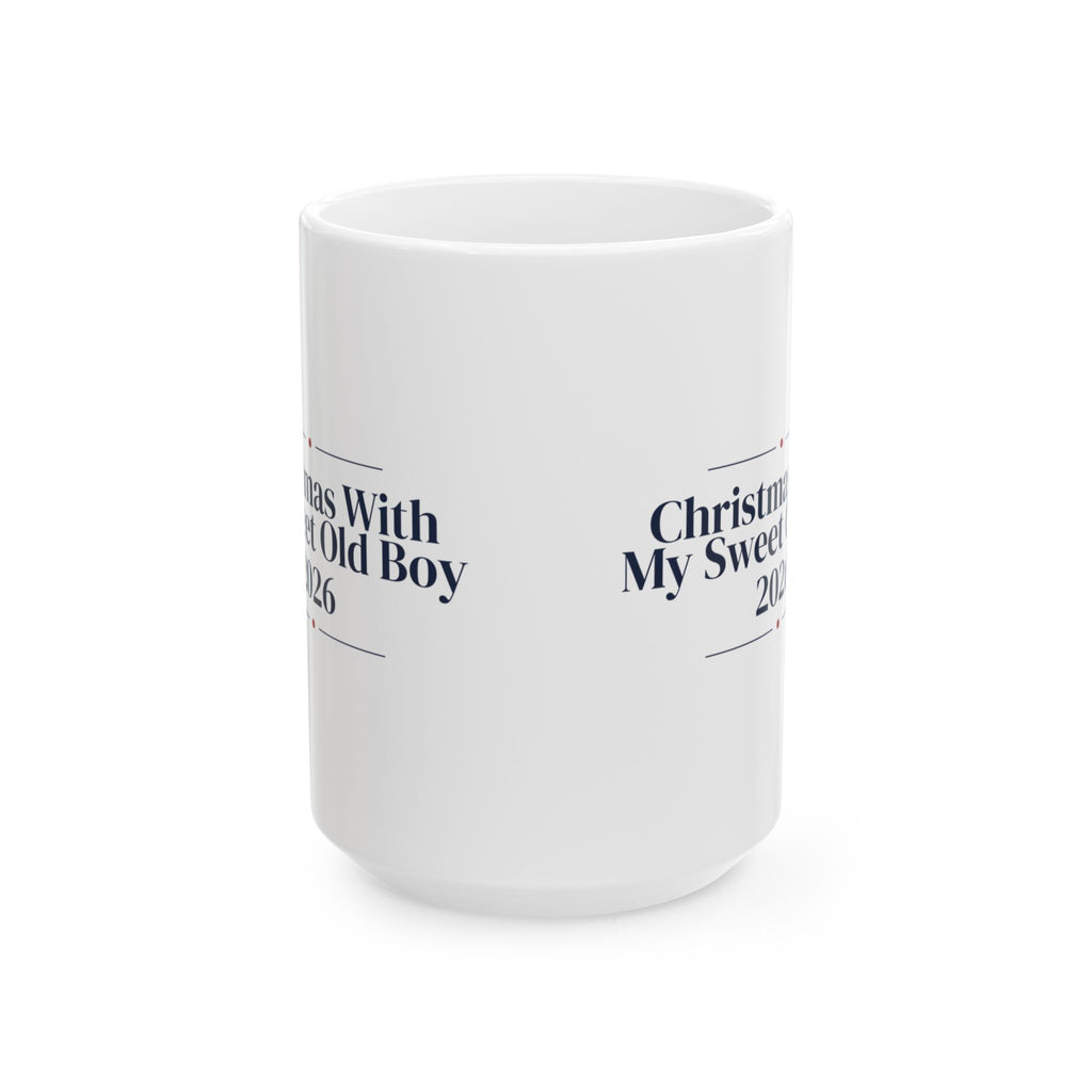 Christmas Coffee Mug Christmas With My Sweet Old Boy 2026 For Dog Lovers