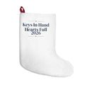 First Christmas In New Home Christmas Stocking Keys In Hand Hearts Full