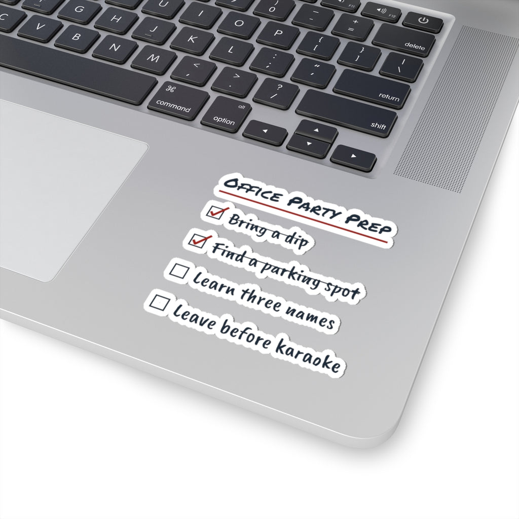 Funny Office Christmas Sticker Office Party Prep Checklist