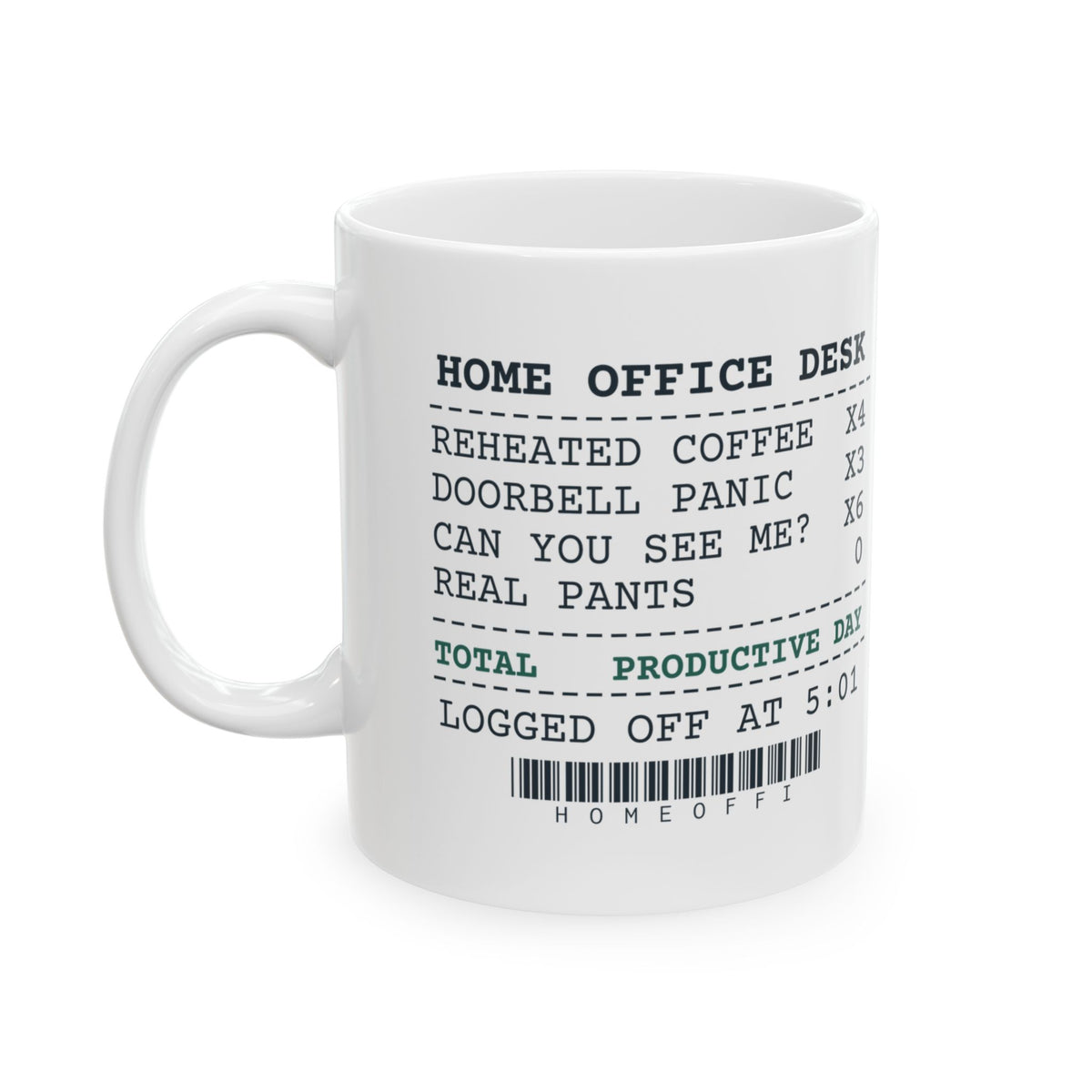 Funny Work From Home Coffee Mug Home Office Receipt For Remote Workers