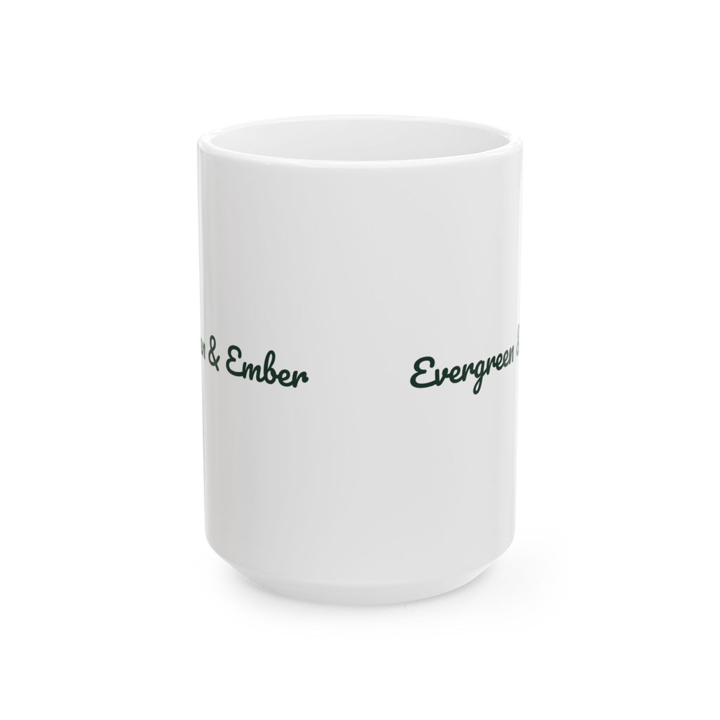 Christmas Coffee Mug Evergreen And Ember Cozy Script Winter Cup