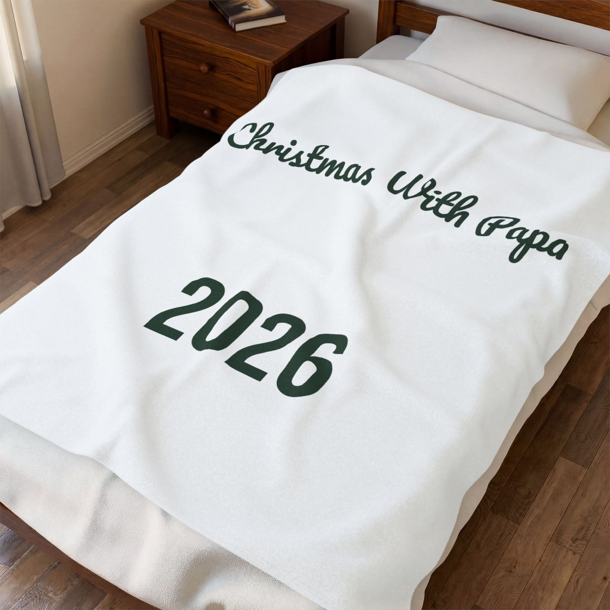 Christmas Throw Blanket Christmas With Papa 2026 Grandpa Keepsake