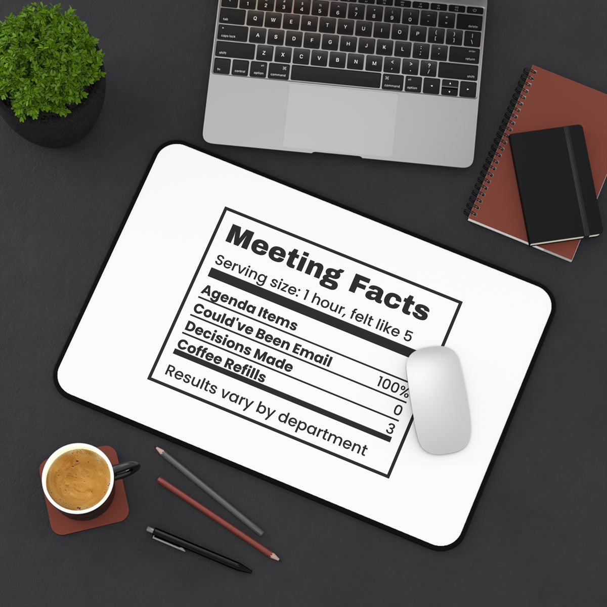 Funny Desk Mat Meeting Facts Could Have Been an Email Office Desk Pad