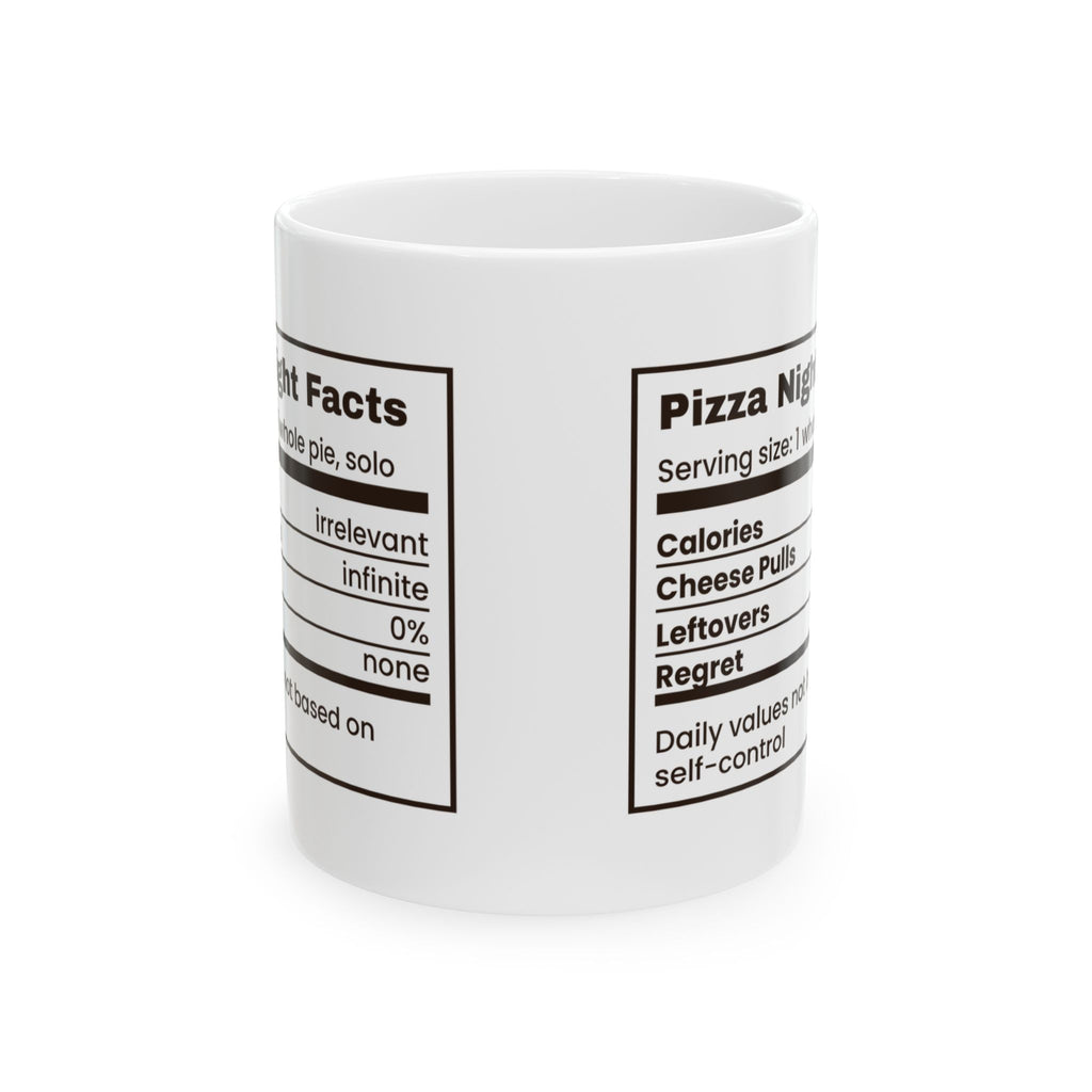 Pizza Night Coffee Mug "Regret 0%"