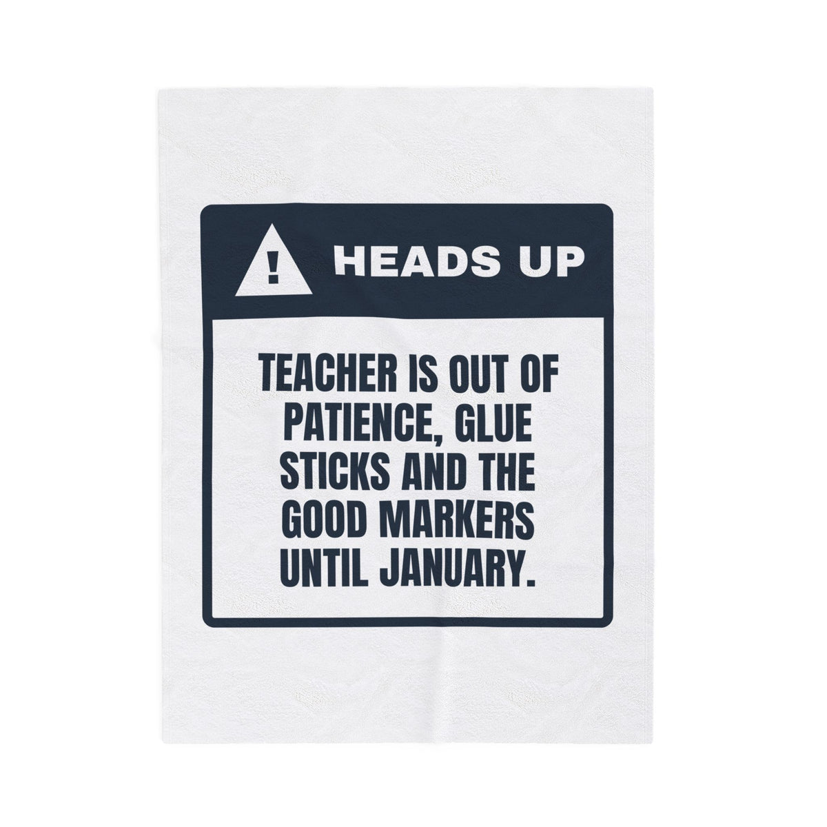 Funny Christmas Teacher Throw Blanket Out Of Glue Sticks Until January
