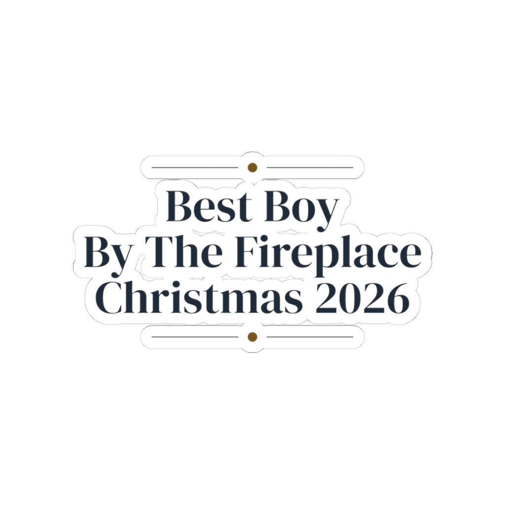 Dog Christmas Sticker Best Boy By The Fireplace Christmas 2026