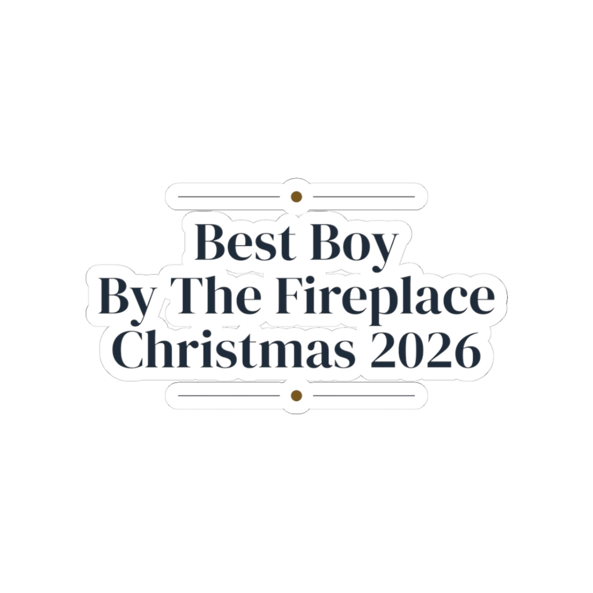 Dog Christmas Sticker Best Boy By The Fireplace Christmas 2026