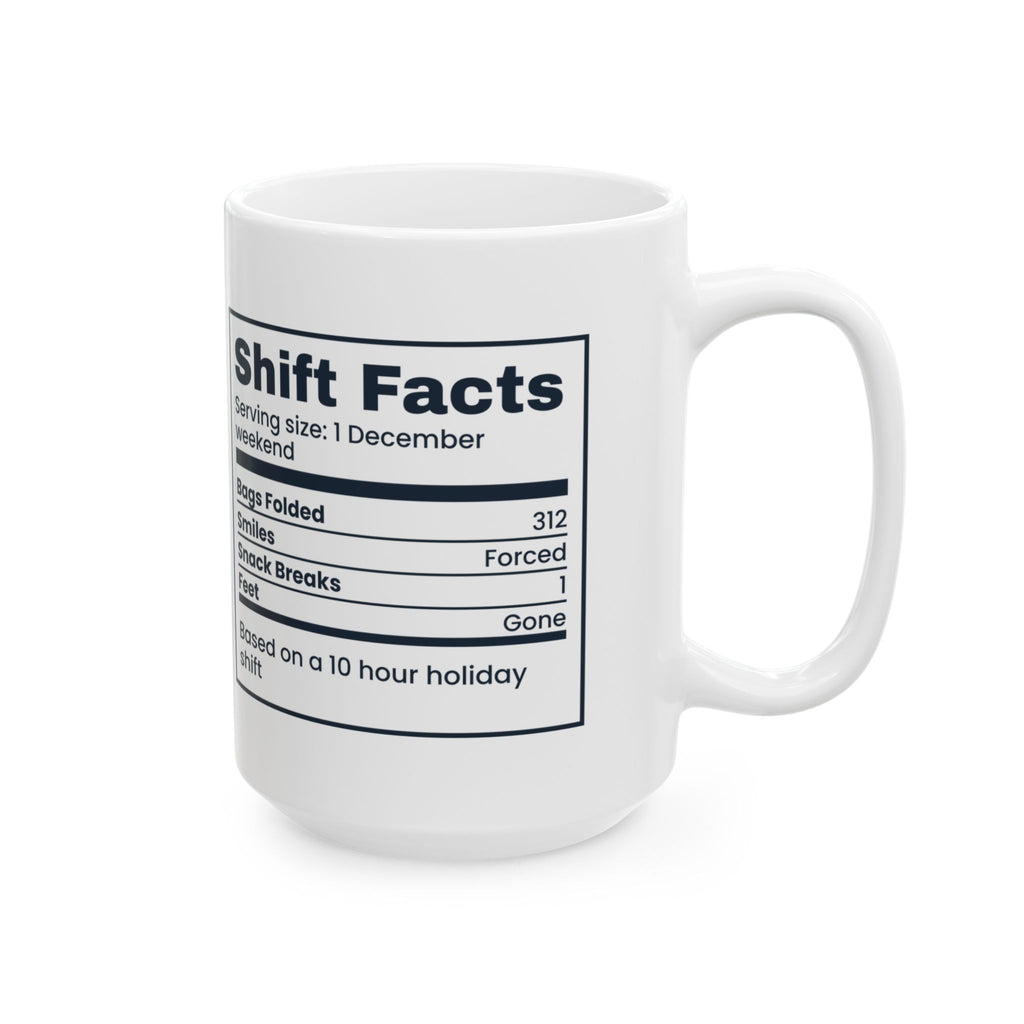 Funny Christmas Retail Coffee Mug Shift Facts For Retail Workers