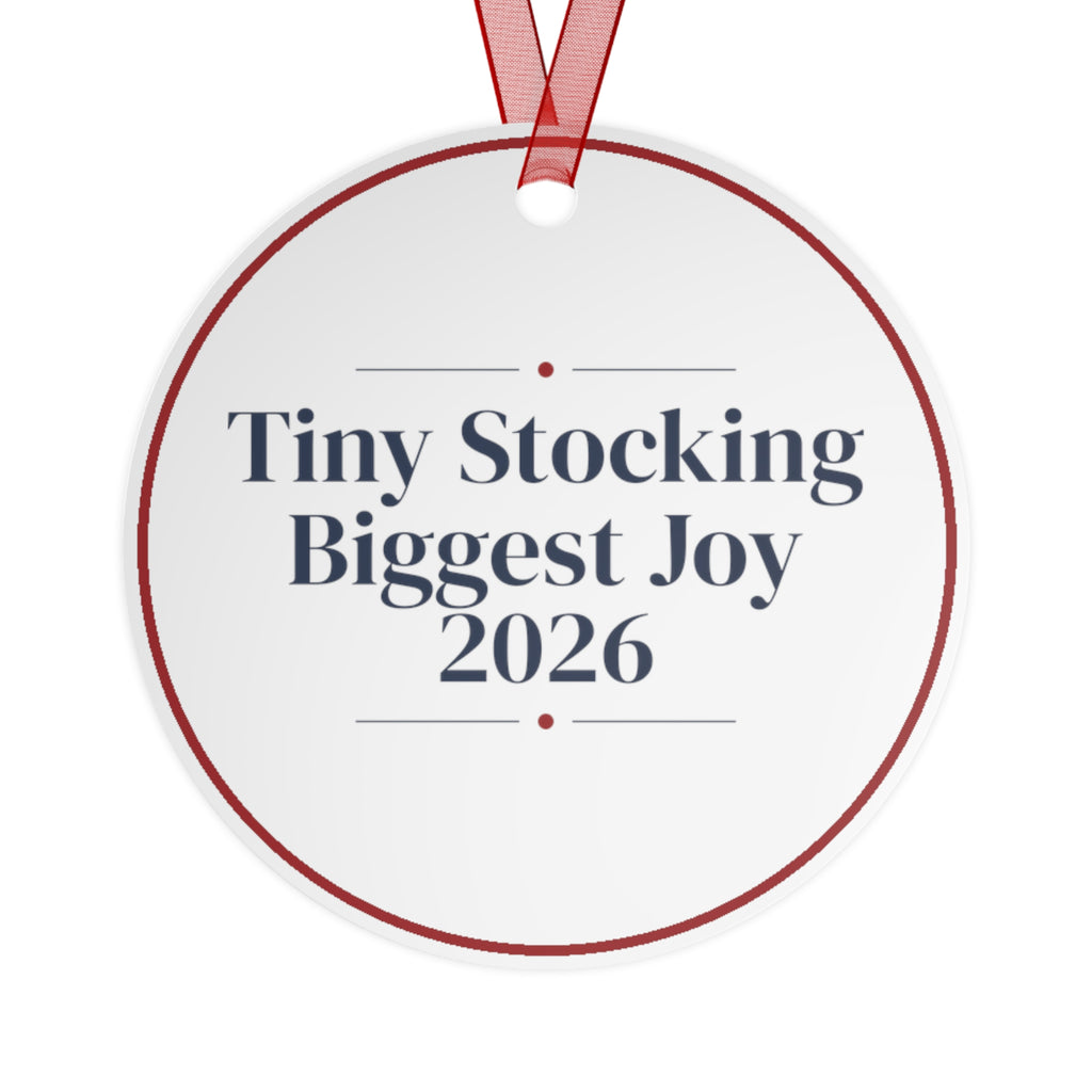 Baby's First Christmas Ornament Tiny Stocking Biggest Joy 2026