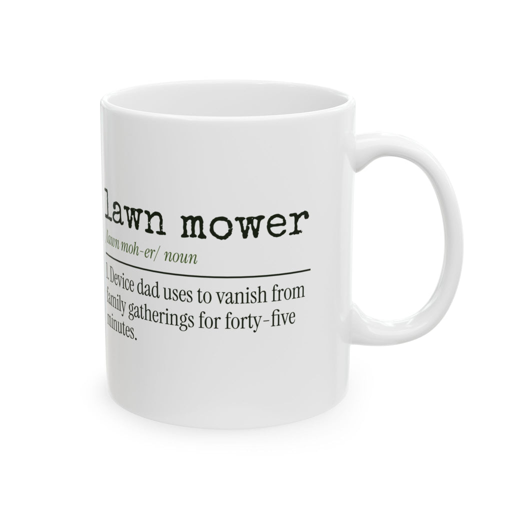 Funny Dad Lawn Mower Dictionary Coffee Mug For Dad