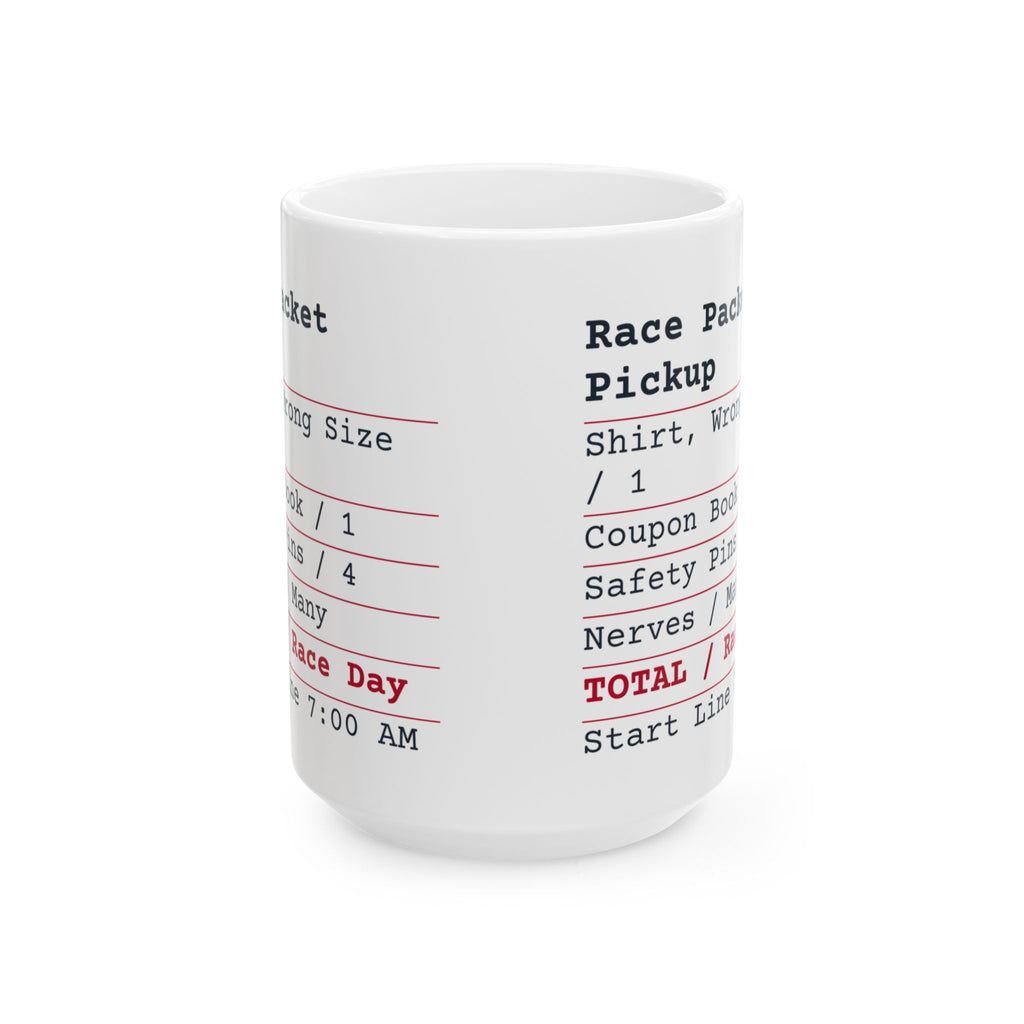 Funny Runner Coffee Mug Race Packet Pickup Receipt For Runners