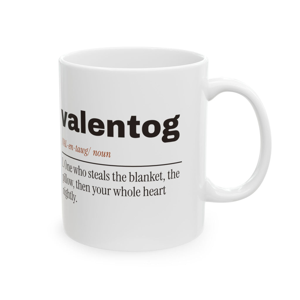 Funny Dog Coffee Mug Valentog Steals Blankets And Hearts For Dog Lovers