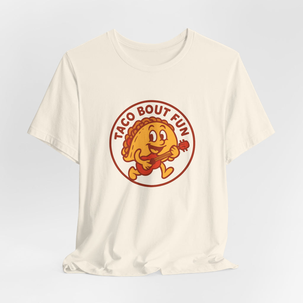 Taco Bout Fun Funny Retro Taco Pun Shirt