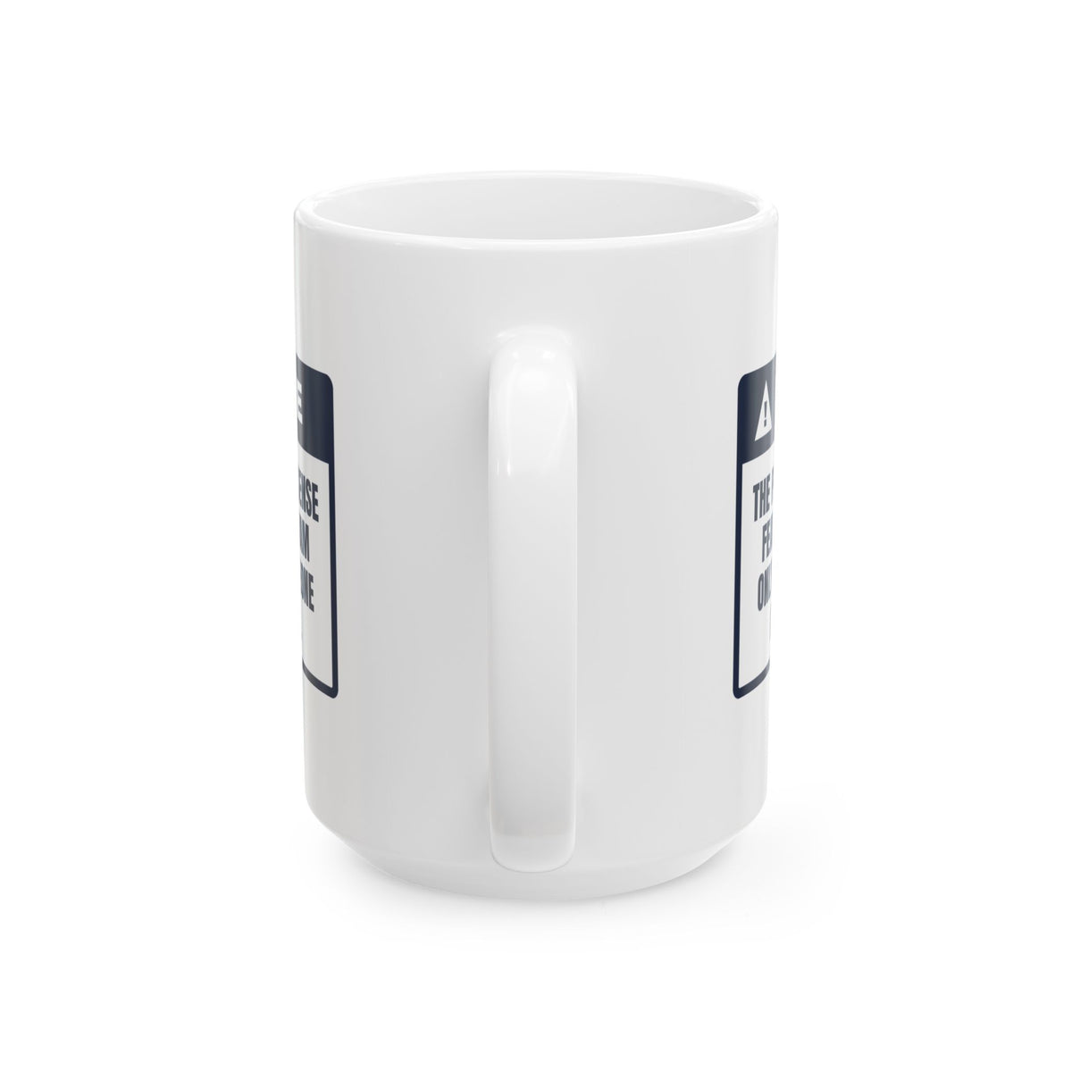 Funny IT Support Coffee Mug The Printer Senses Fear Warning Label
