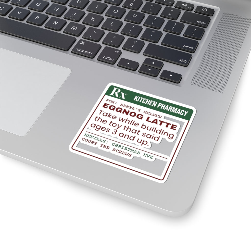 Funny Christmas Eve Sticker Eggnog Latte Prescription