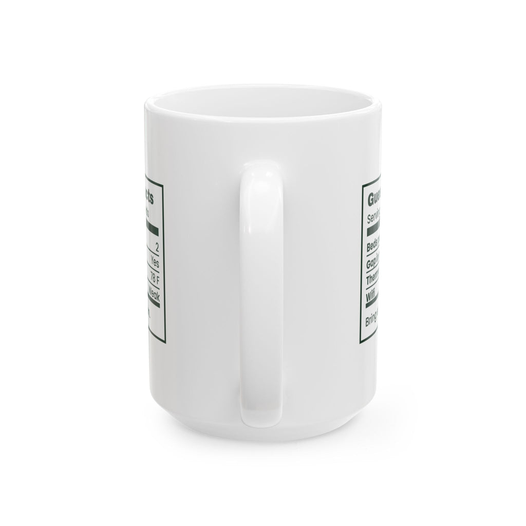 Funny Christmas In Laws Coffee Mug Guest Room Nutrition Facts