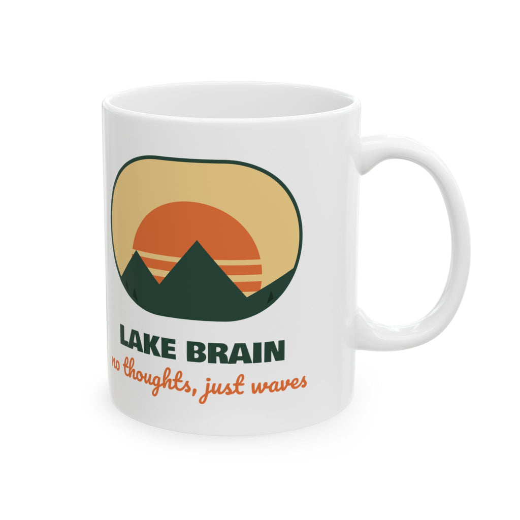 Lake Brain Coffee Mug No Thoughts Just Waves
