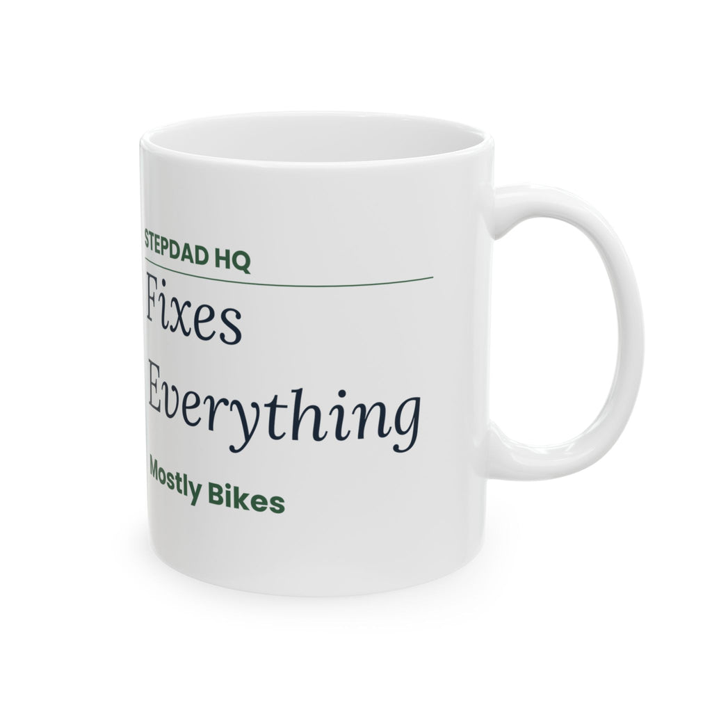 Stepdad HQ Sign Coffee Mug Funny For Bonus Dad