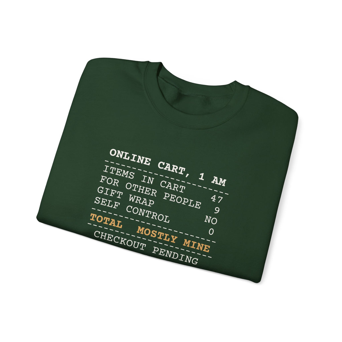Funny Christmas Shopping Sweatshirt Items In Cart 47 Receipt