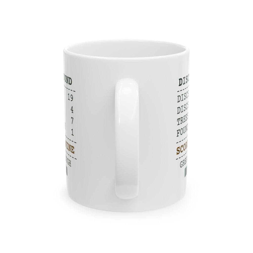 Funny Disc Golf Coffee Mug Round Receipt Discs Carried