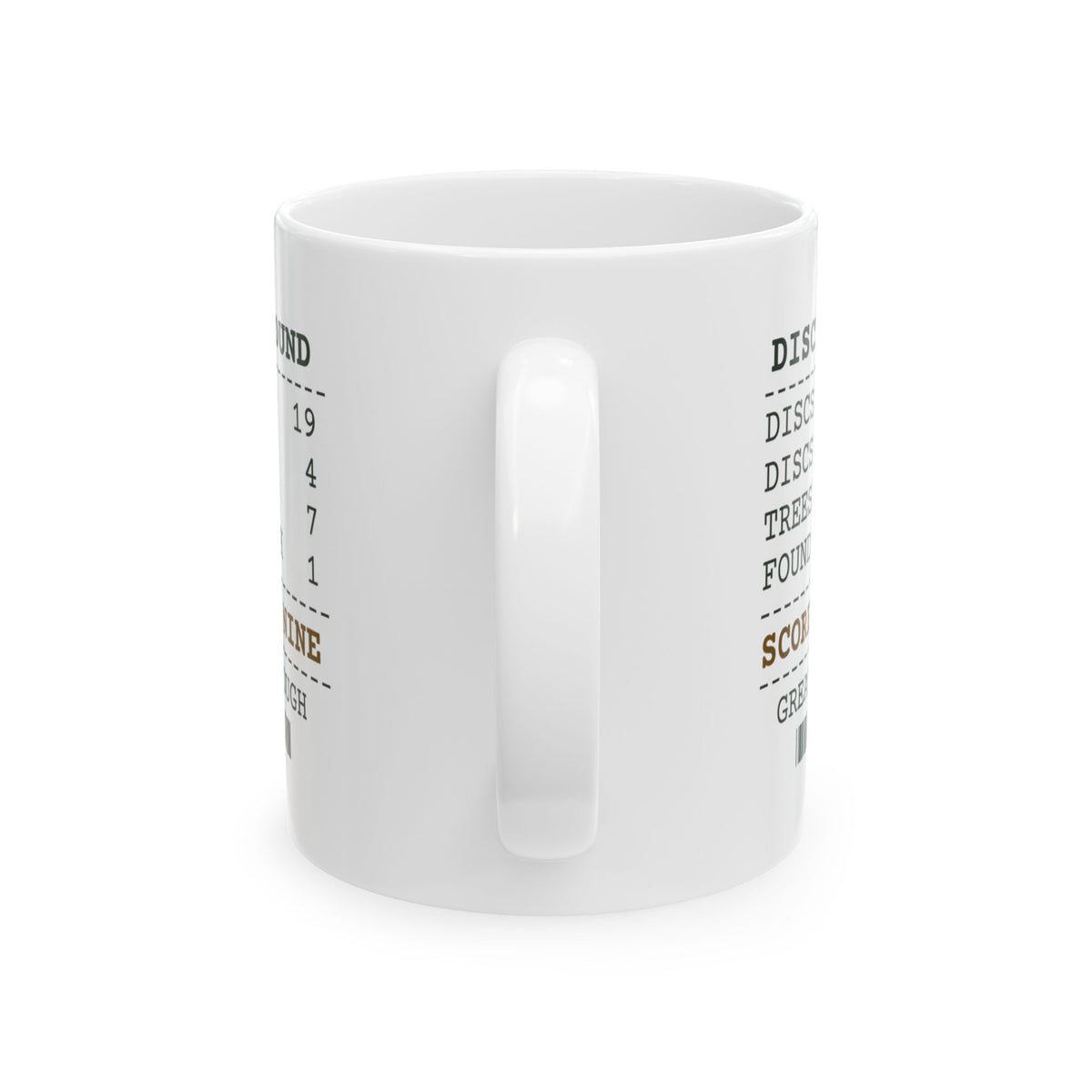 Funny Disc Golf Coffee Mug Round Receipt Discs Carried