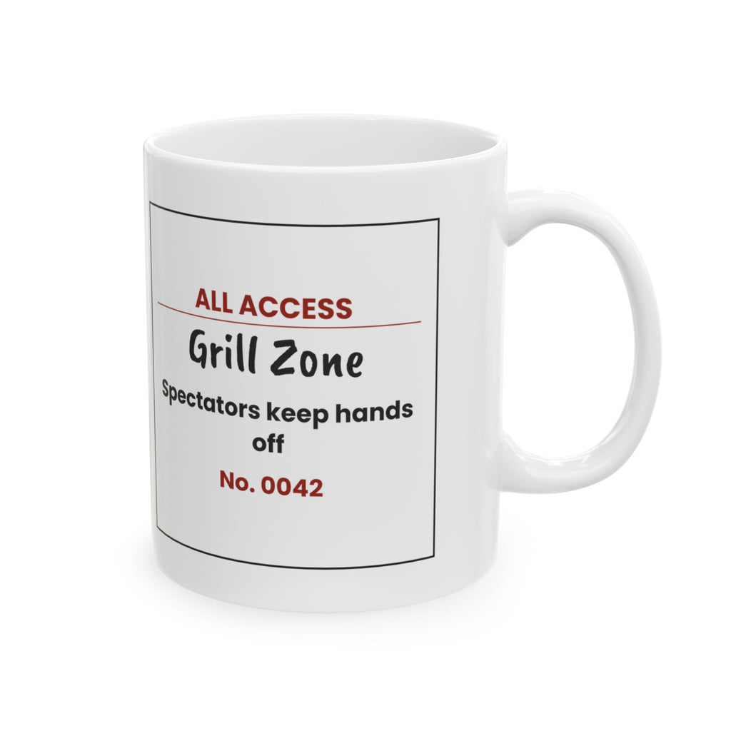 Grill Zone Ticket Coffee Mug Spectators Hands Off For Dad