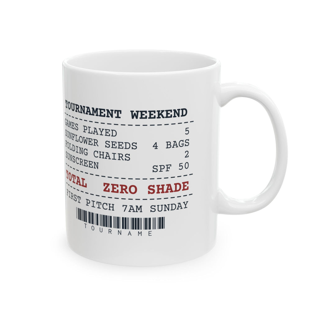 Funny Baseball Mom Coffee Mug Five Games Zero Shade Receipt For Moms