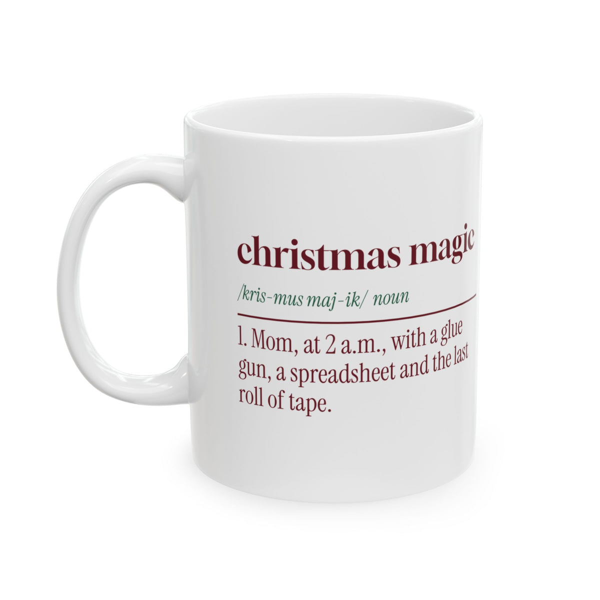 Funny Christmas Coffee Mug Christmas Magic Definition See Also Mom