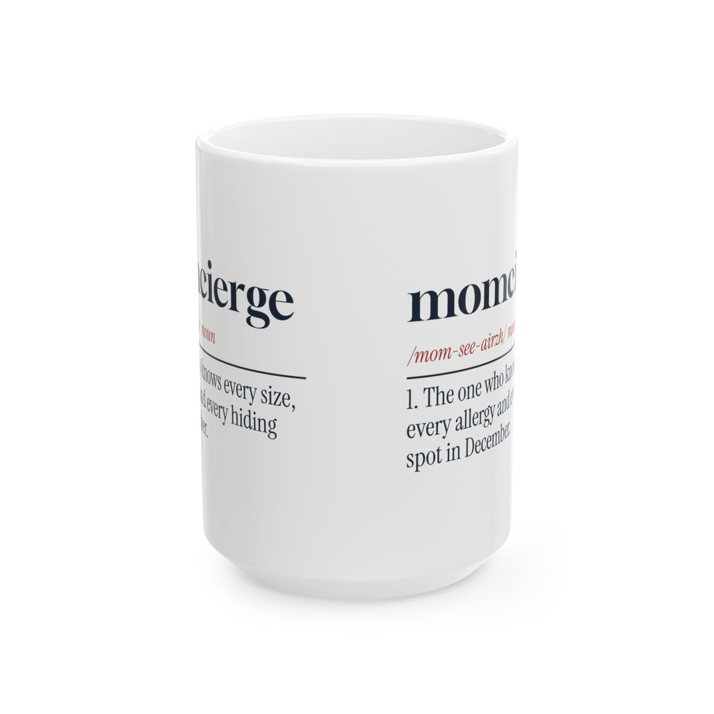 Funny Christmas Coffee Mug Momcierge Dictionary Definition For Mom