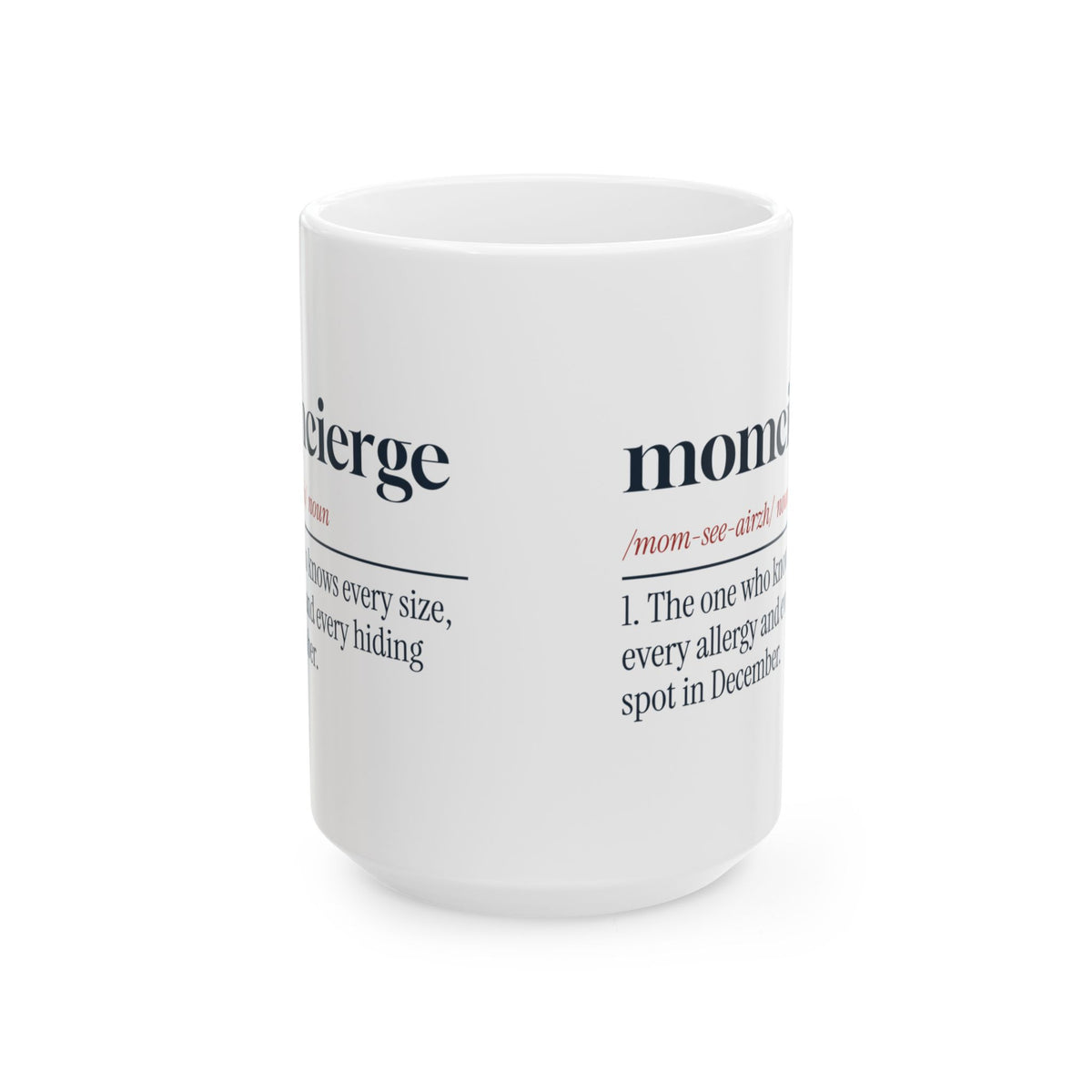 Funny Christmas Coffee Mug Momcierge Dictionary Definition For Mom