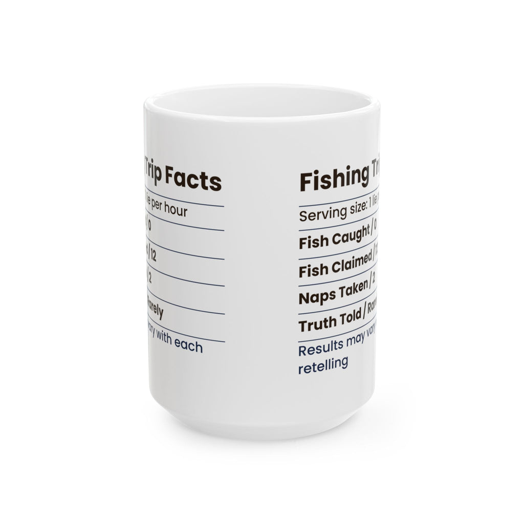Funny Grandpa Fishing Nutrition Facts Coffee Mug For Grandpa