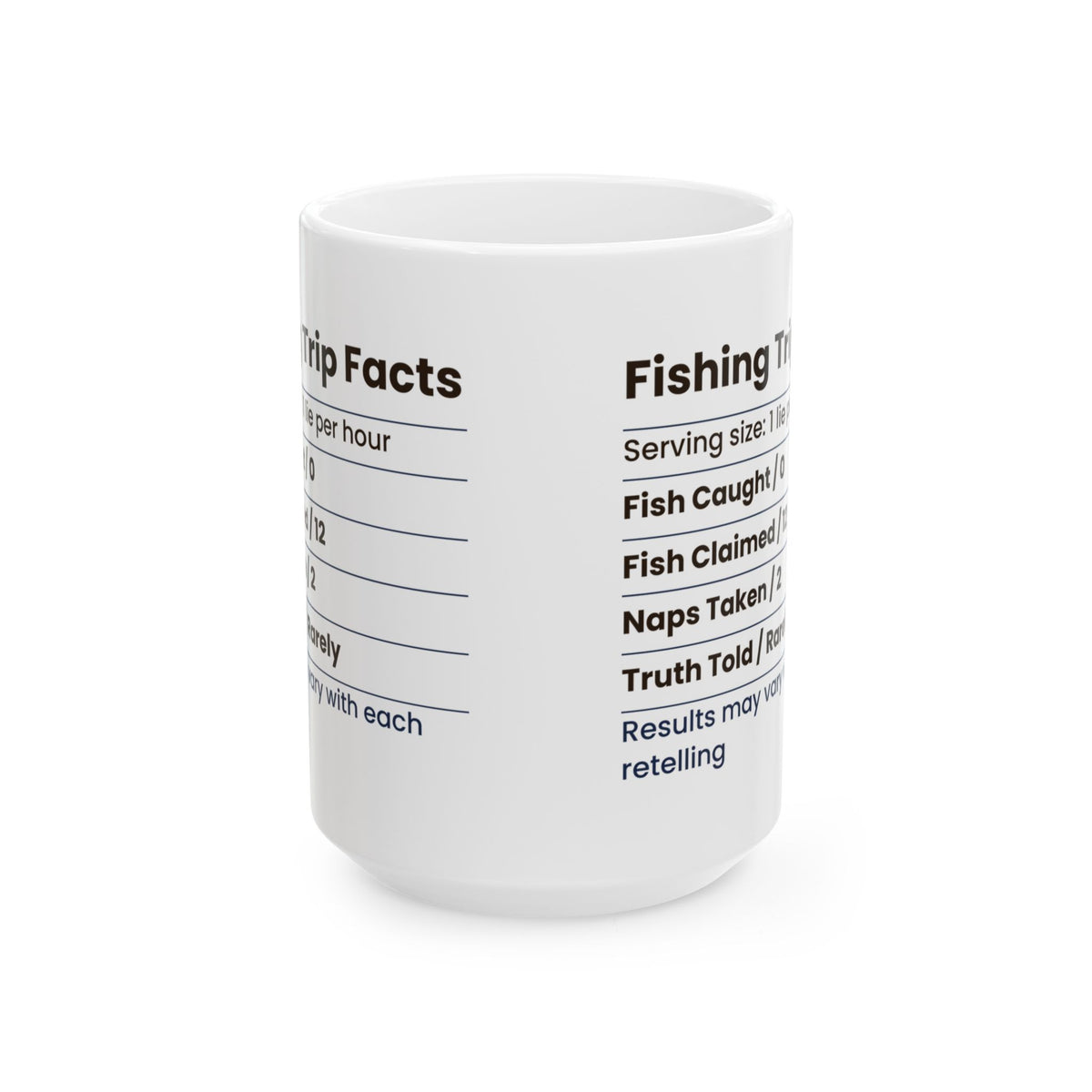 Funny Grandpa Fishing Nutrition Facts Coffee Mug For Grandpa