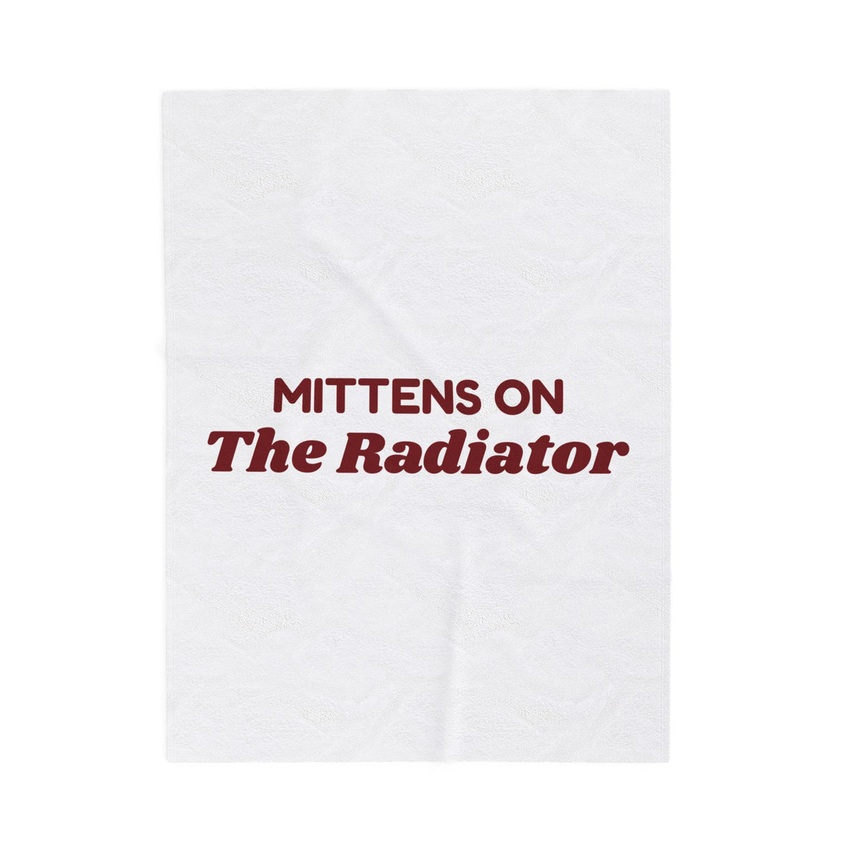 Christmas Throw Blanket Mittens On The Radiator Cozy Snow Day Cup