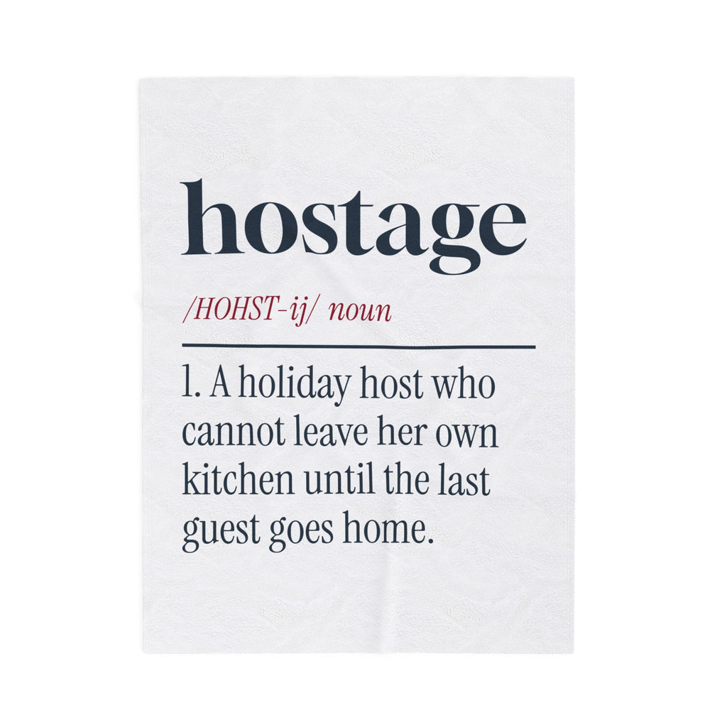 Funny Christmas Throw Blanket For Host Hostage Dictionary Definition