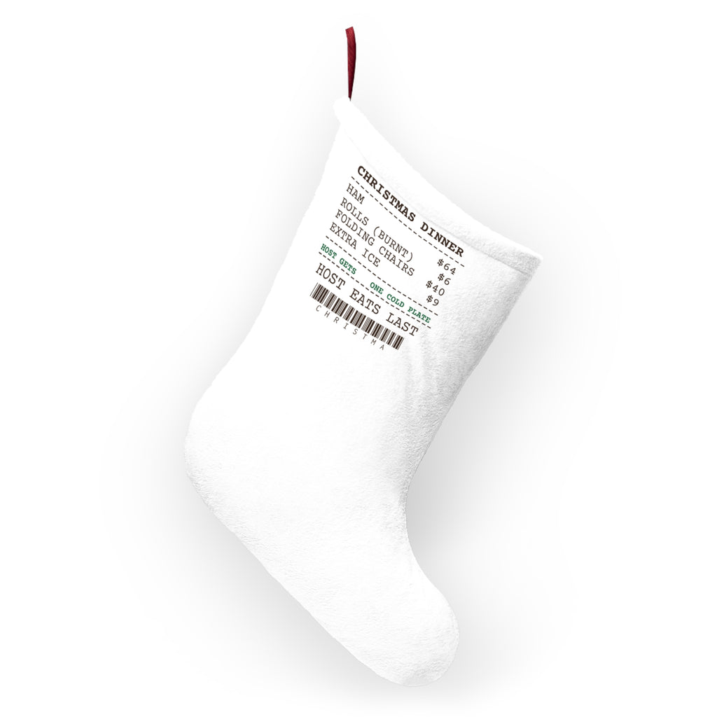 Funny Christmas Hosting Christmas Stocking Host Eats Last Dinner Receipt
