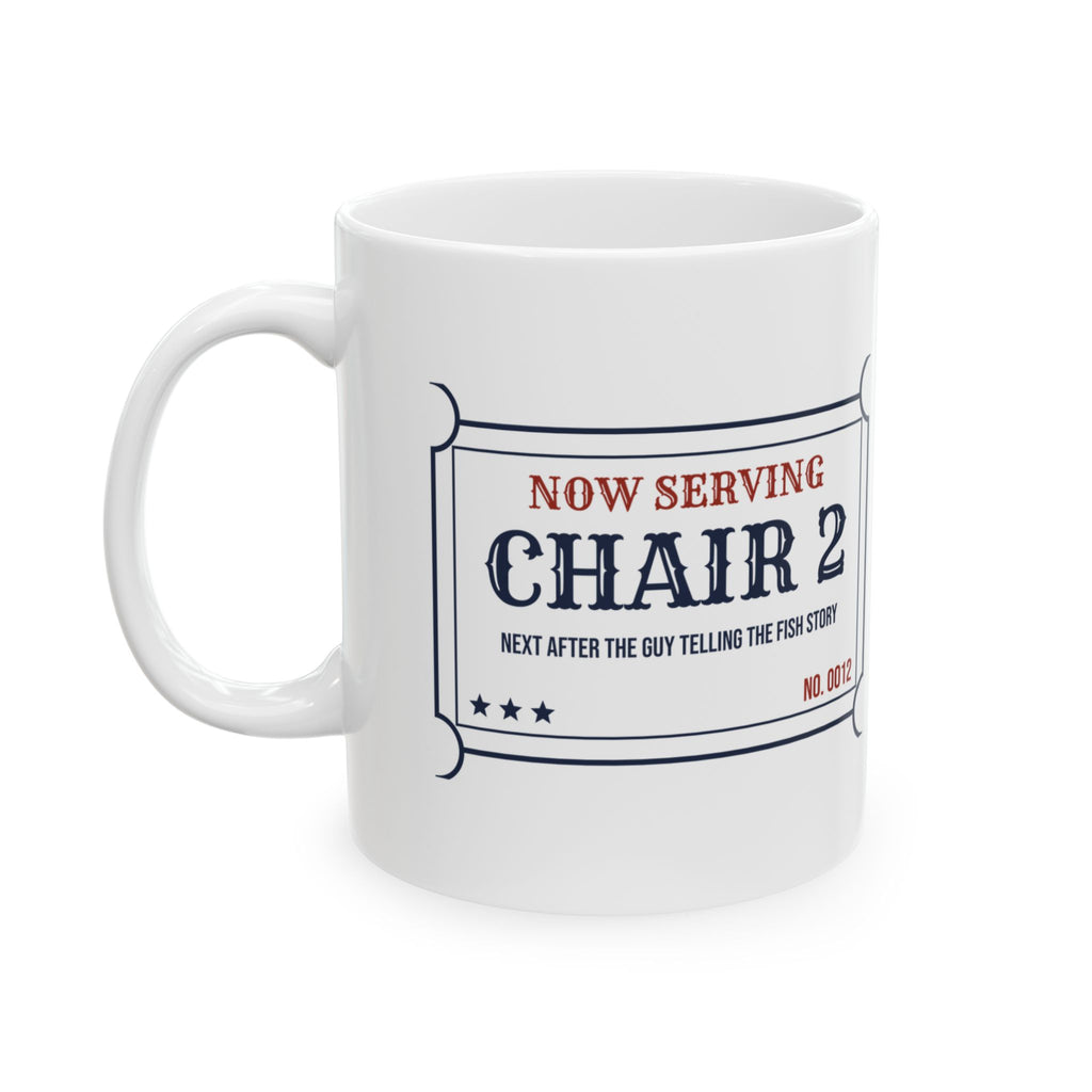 Funny Barber Coffee Mug Chair Two After The Fish Story Ticket