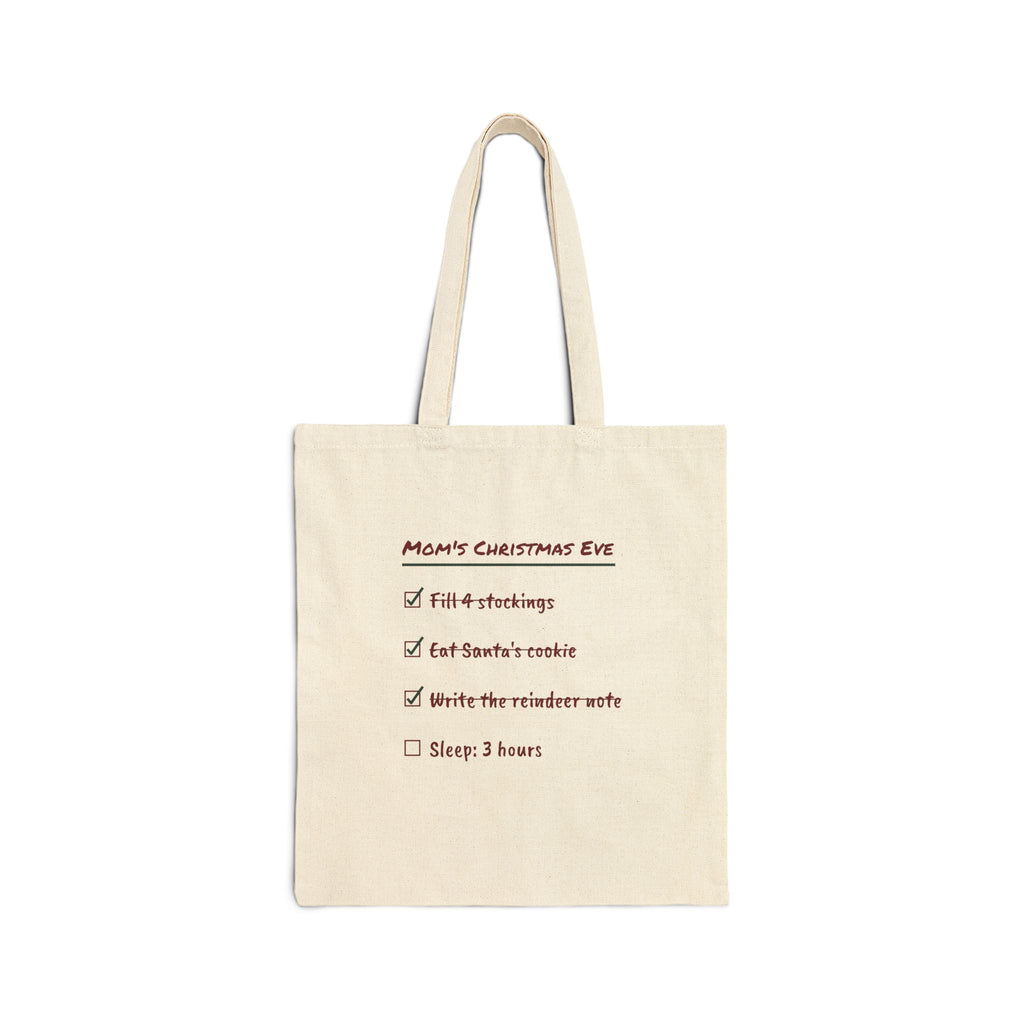 Funny Christmas Mom Tote Bag Mom's Christmas Eve Checklist