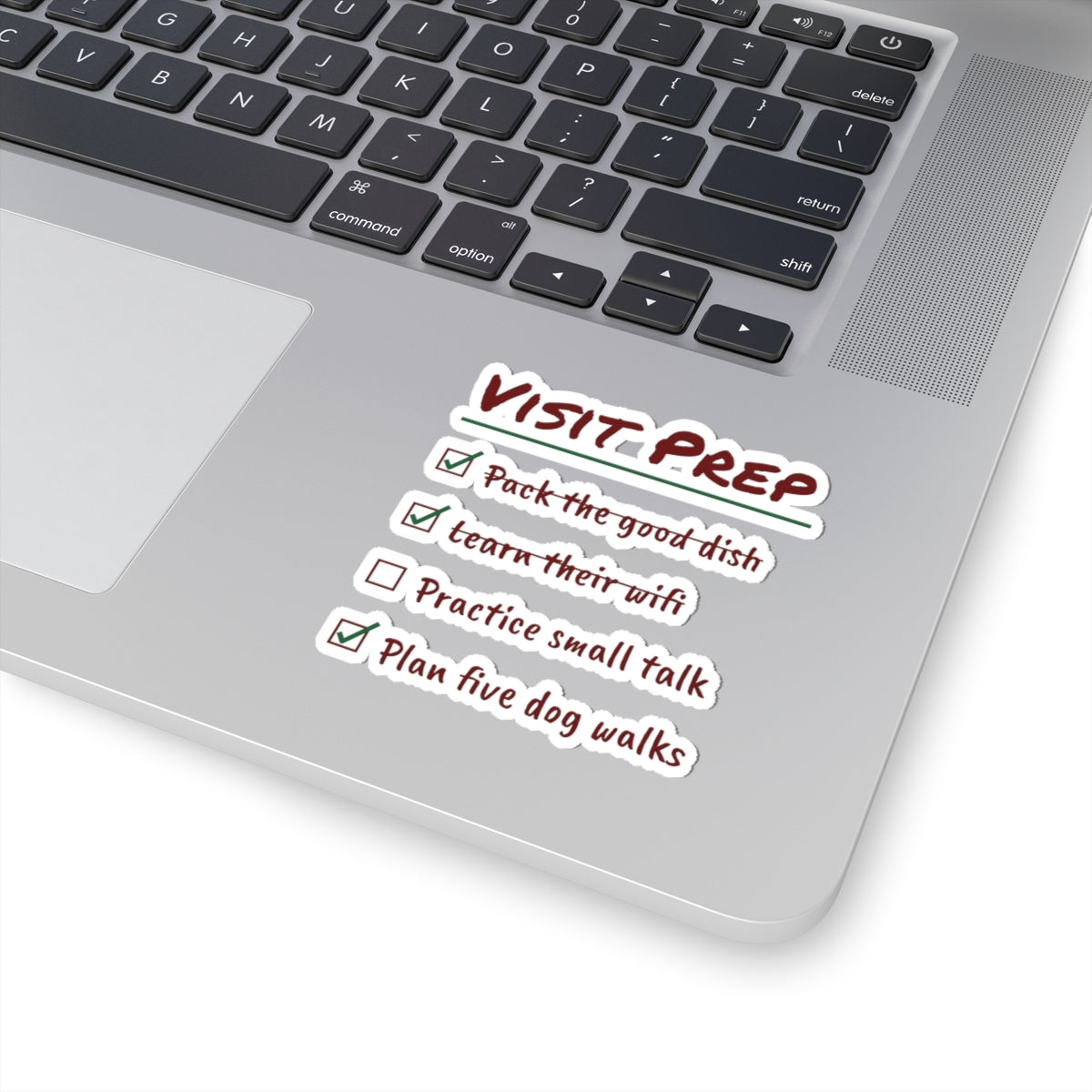 Funny Christmas In-Laws Sticker Plan Five Dog Walks Checklist