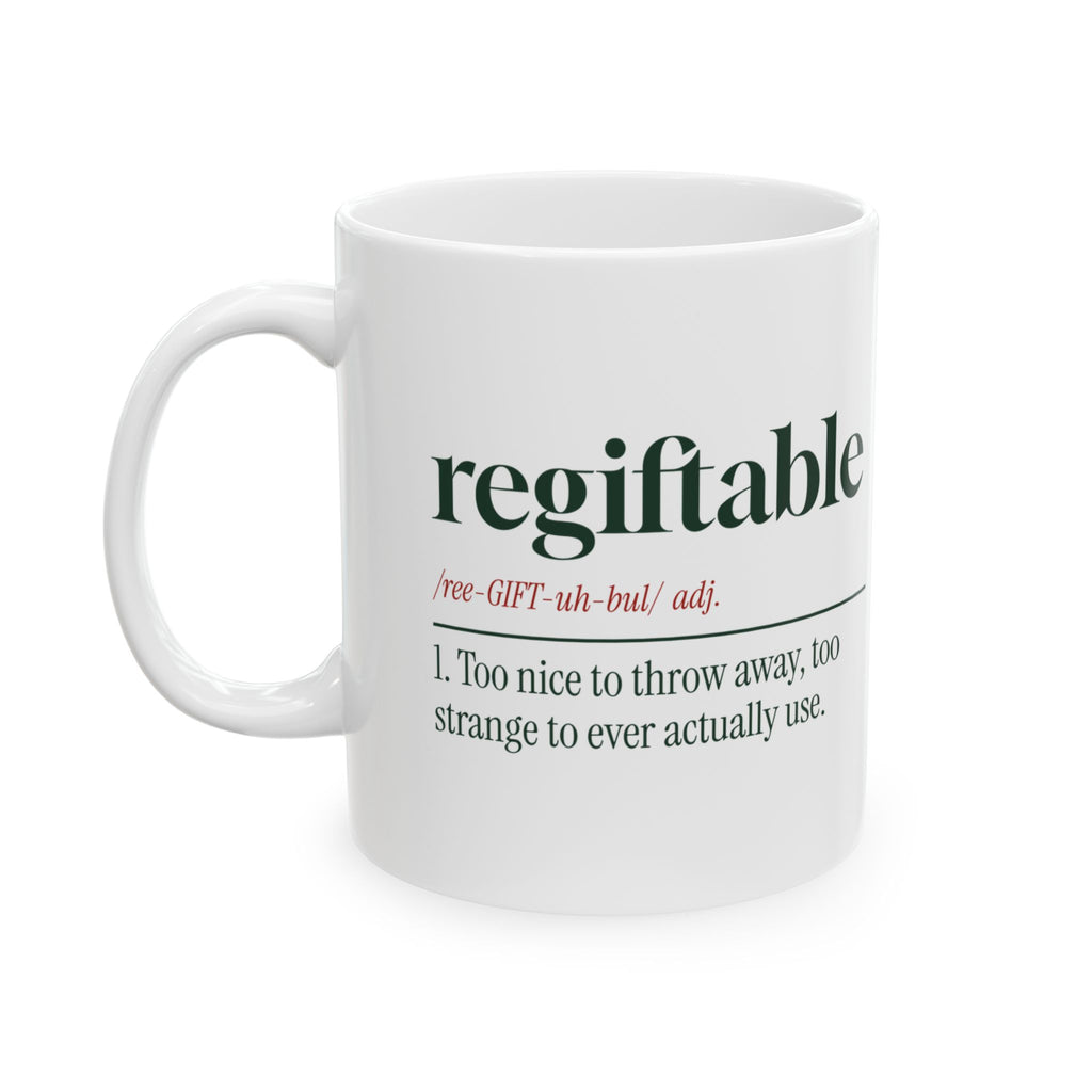 Funny White Elephant Coffee Mug Regiftable Definition For Gift Swaps