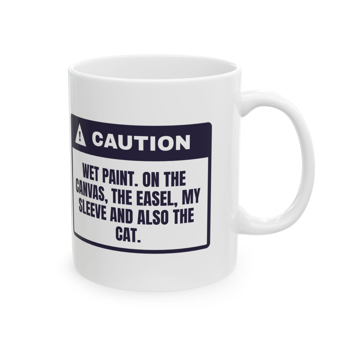 Funny Artist Coffee Mug Wet Paint Also On The Cat