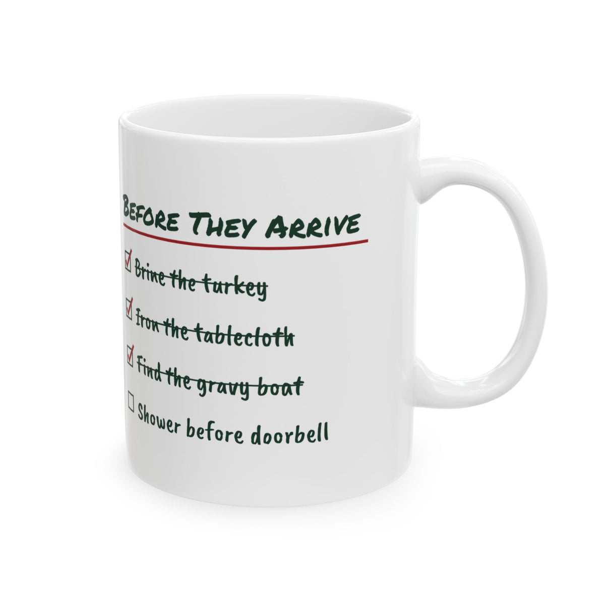 Funny Christmas Coffee Mug Before They Arrive Checklist For Hosts