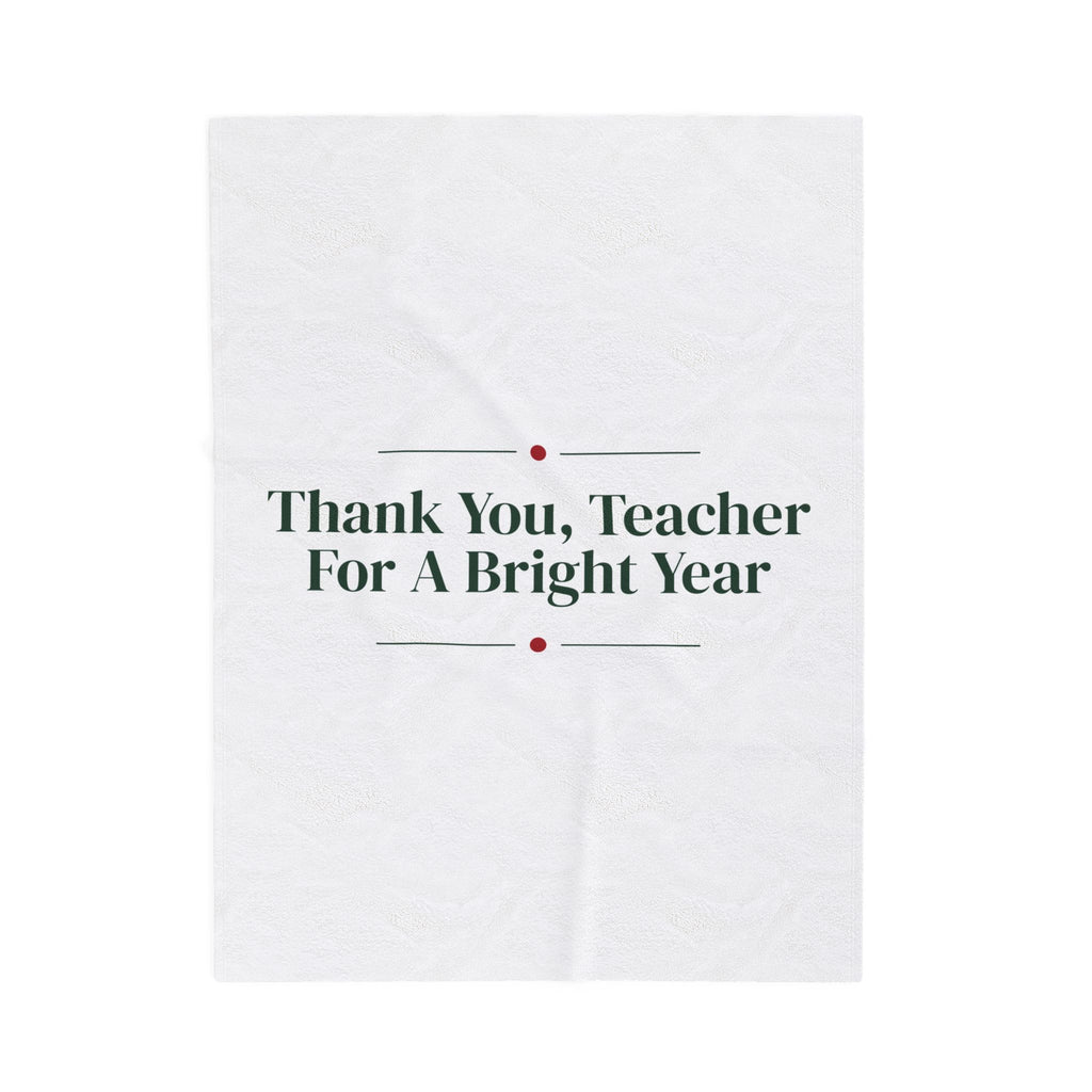 Teacher Christmas Throw Blanket Thank You Teacher For A Bright Year