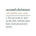 Funny Christmas Sticker Second Christmas Definition In-Laws