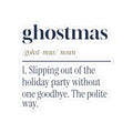 Funny Christmas Introvert Sticker Ghostmas Dictionary Definition